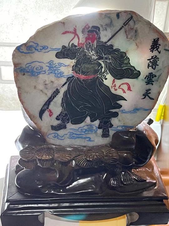 本物翡翠石置物