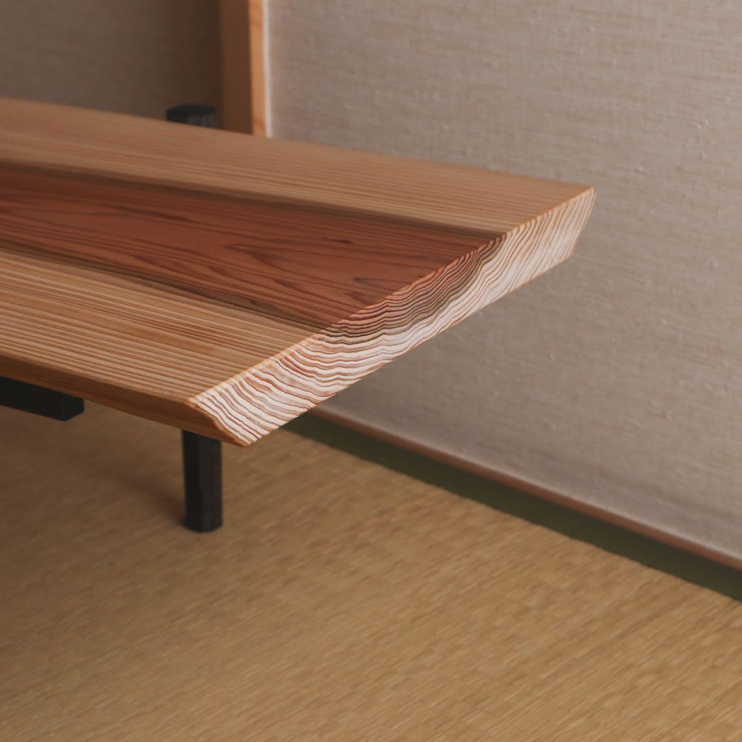 杉の黒脚ローテーブル　其の１