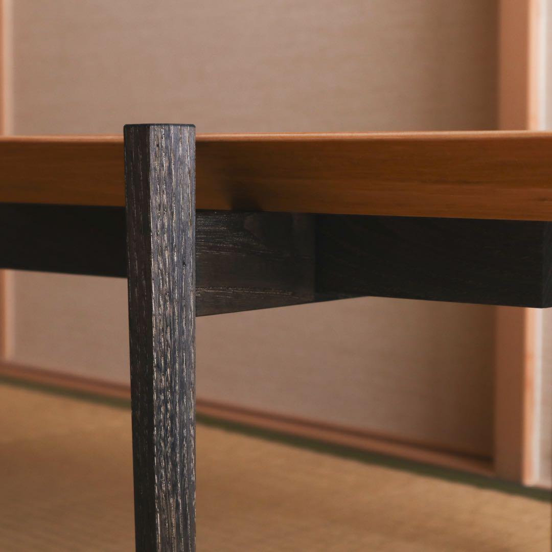 杉の黒脚ローテーブル　其の１