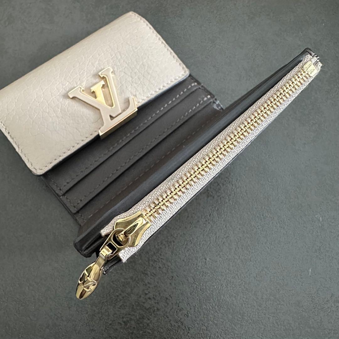 ルイヴィトン ポルトフォイユ カプシーヌ XS ガレ 三つ折り財布 ベージュ