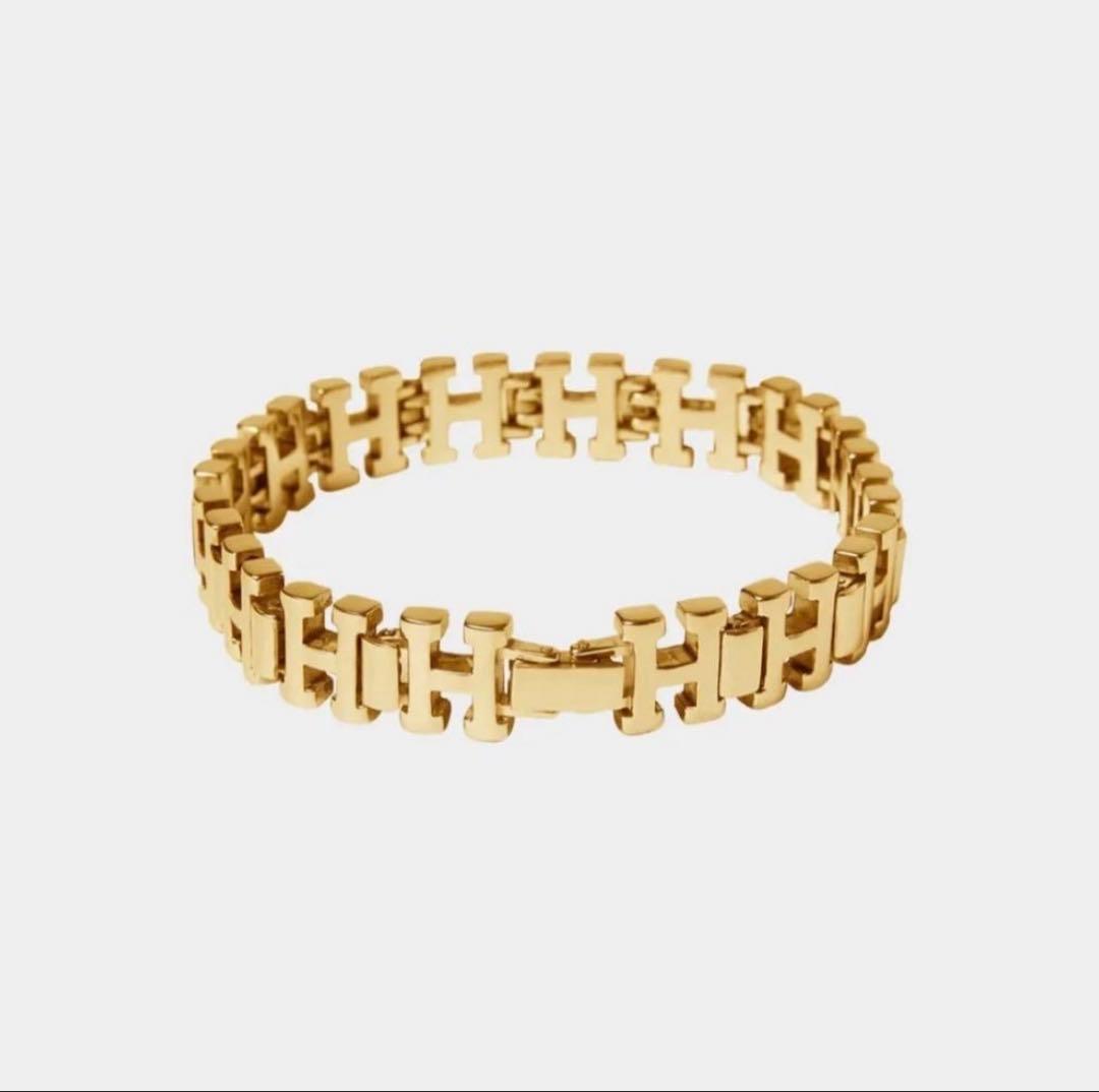 HUF ゴールド リンクチェーン ブレスレット