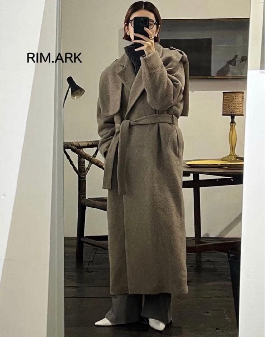 【お値下げ交渉可】RIM.ARK レディース ロングコート ベージュ