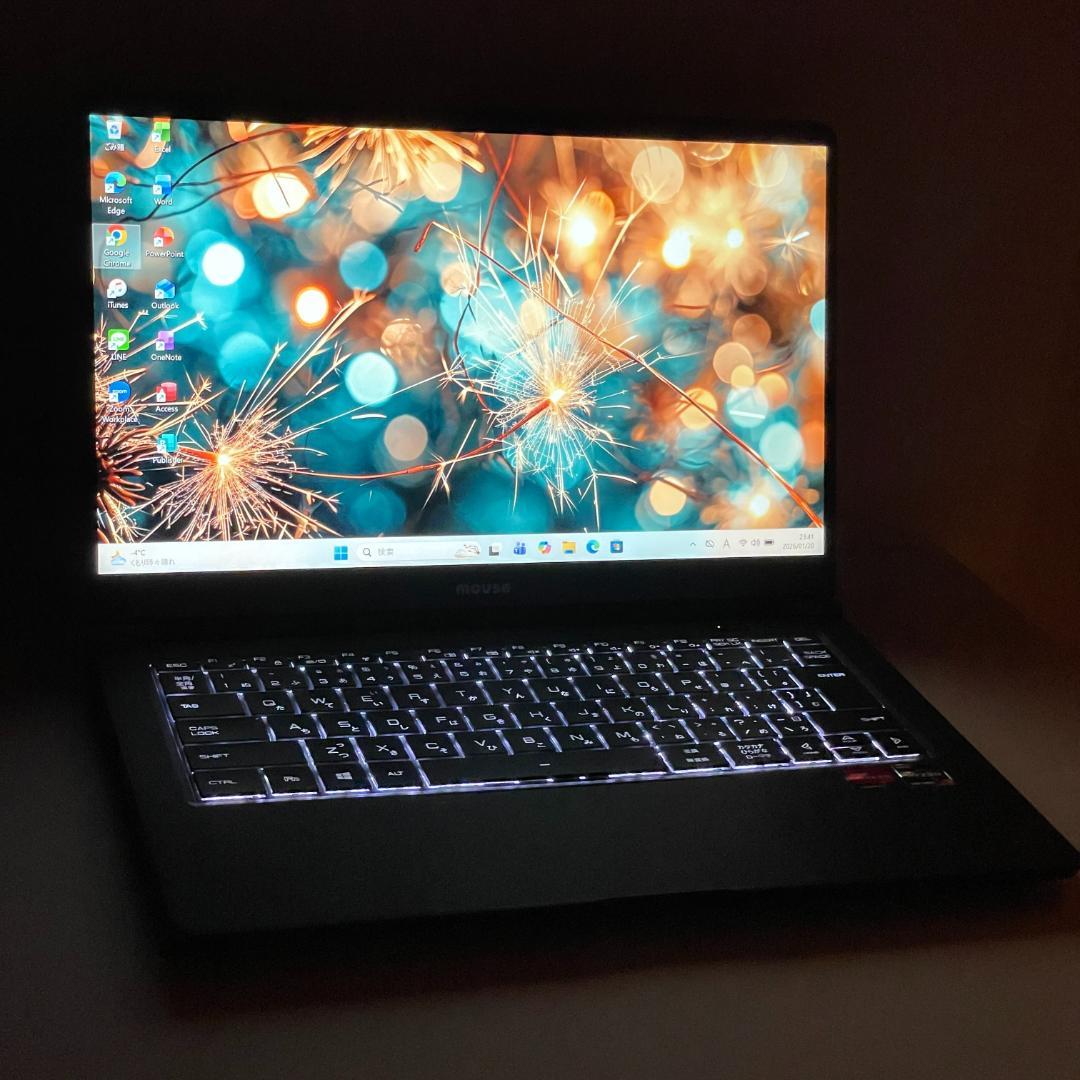 ★美品★ Mouse X4-R5 Ryzen5 ノートPC バッテリー◎ SSD