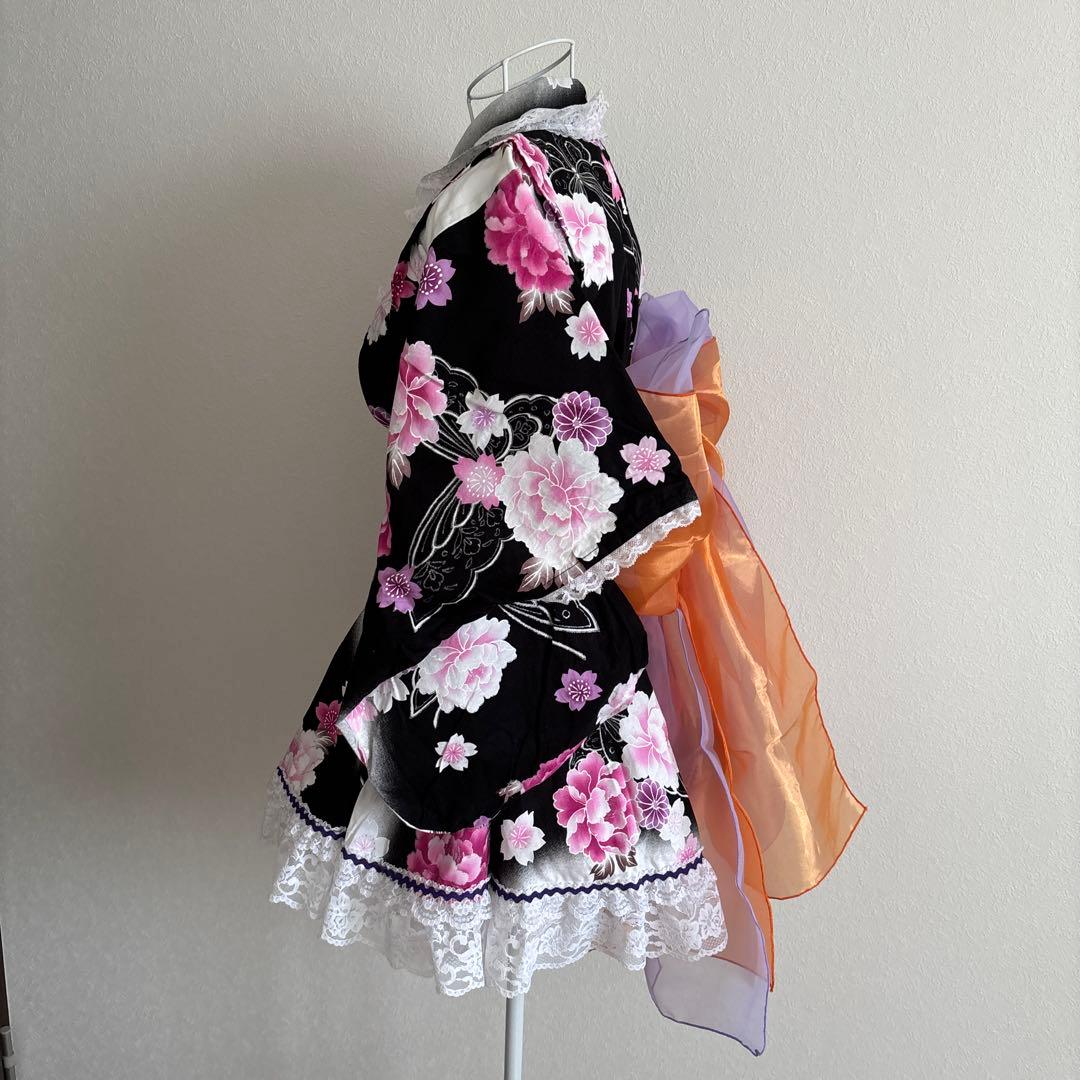 ゆ*ゆ様 黒花柄浴衣ドレス140