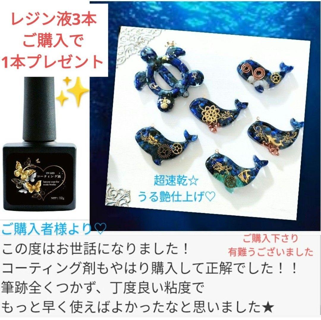 専用レジン液 ツキハナ12本、コーティング剤1セット(3本)、おまけ3本つき✩.