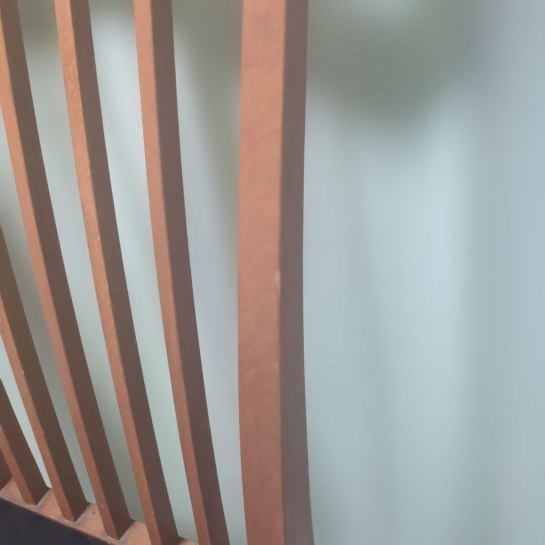 ACTUS北欧デザインブラウンビンテージスラットバック チェア中古美品NO.1