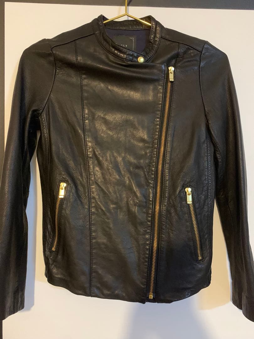新品未使用 noble ソフトラムレザー ライダース ジャケット ブラック 36