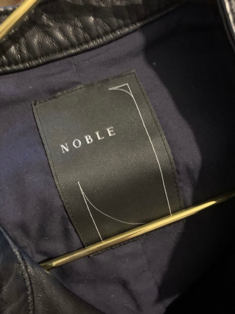 新品未使用 noble ソフトラムレザー ライダース ジャケット ブラック 36