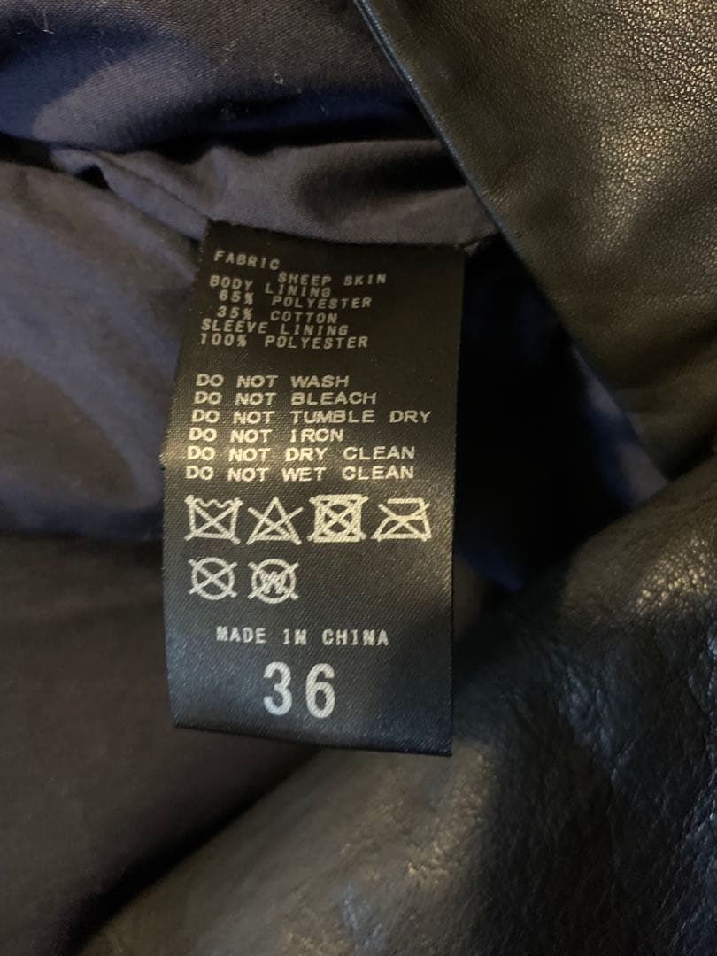 新品未使用 noble ソフトラムレザー ライダース ジャケット ブラック 36