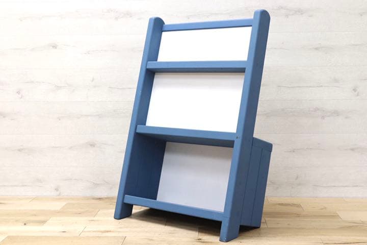 GMEK179○ハンドメイド シャビーシック マガジンラック 本棚 ハンドペイン