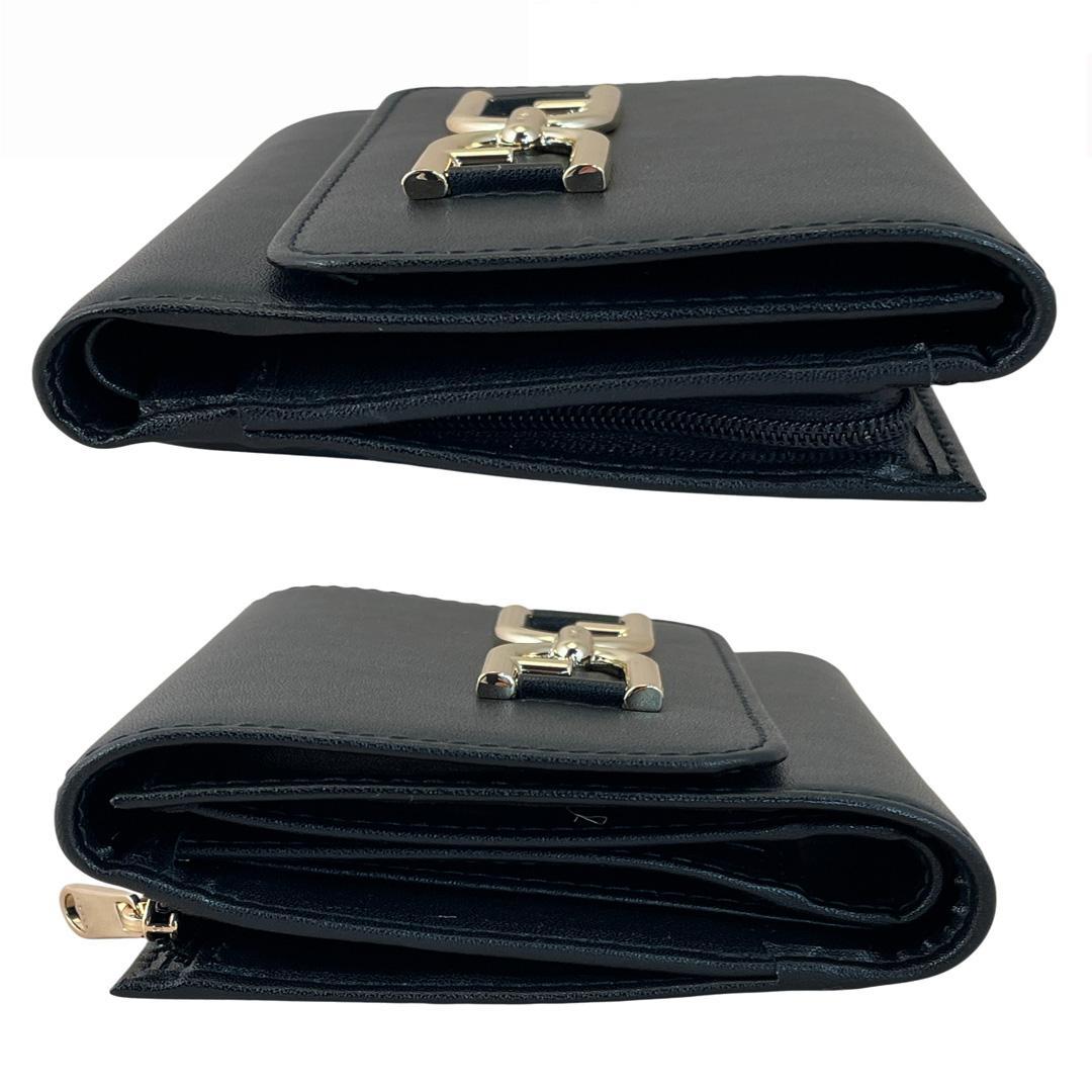 【新品・未使用】FURLA フルラ 三つ折り財布 METI ブラック レザー製