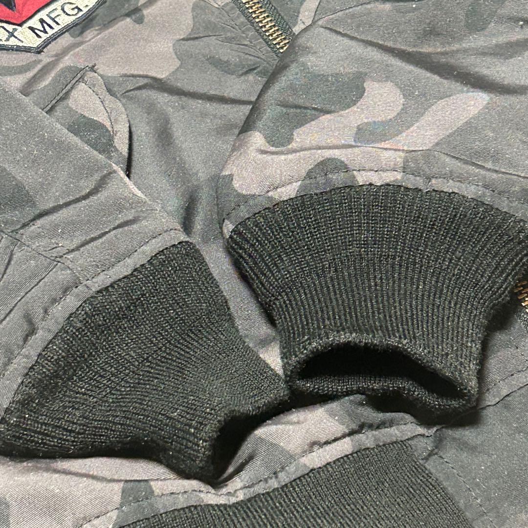 美品　AVIREX L-2B フライトジャケット　ワッペン　カモフラ　M