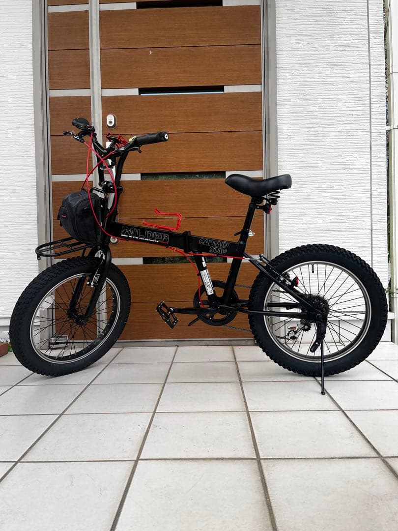 20インチ折りたたみ自転車 キャプテンスタッグ ワイルダー マットブラック