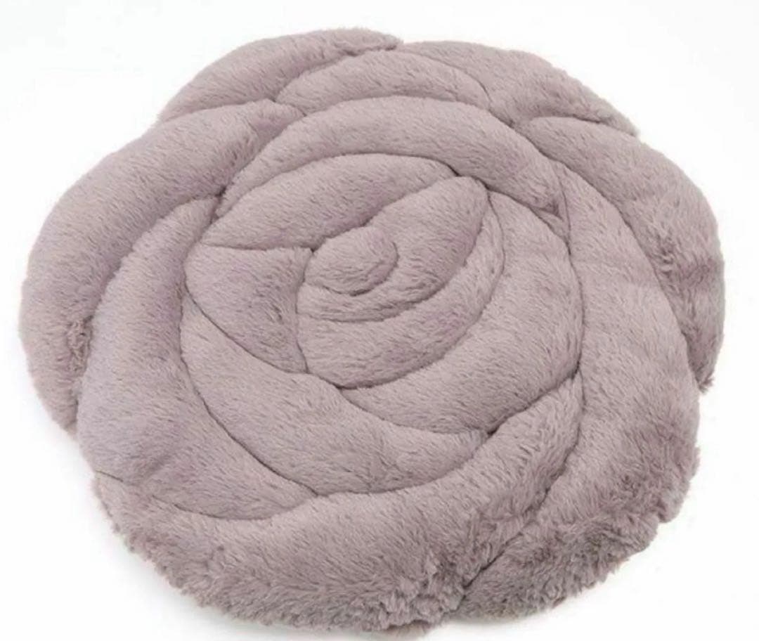 ☆シートクッション☆座布団☆クッション☆デスクワーク☆バラ☆ホワイト☆ふわふわ☆