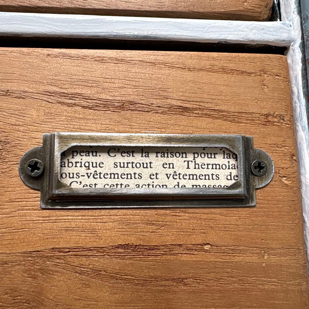 フランスアンティーク調 扉付 スチールチェスト 収納 シャビーシック 真鍮調取手