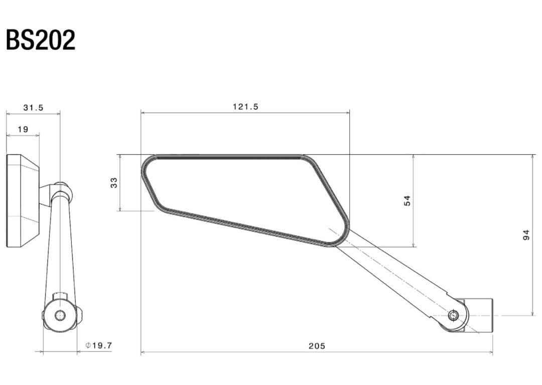 rizoma ミラー Circuit 744 2個セット