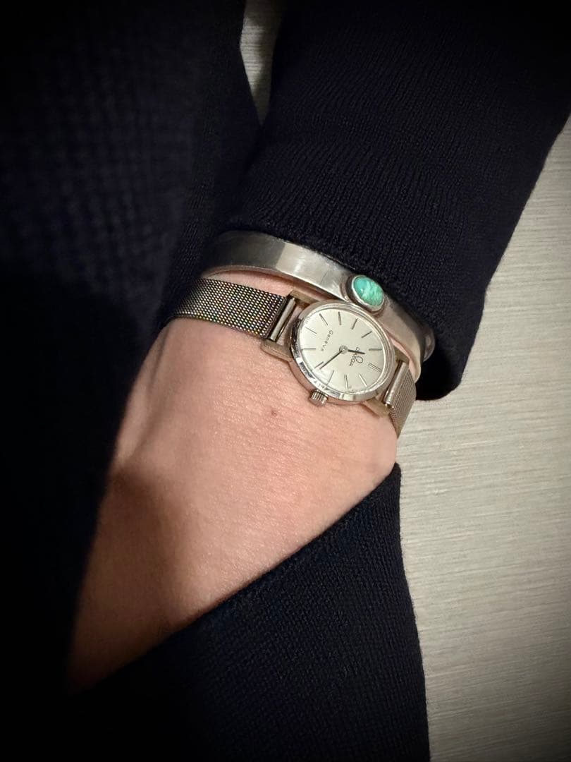 OH済み OMEGA Geneve 手巻き時計 シルバー オメガ ジュネーブ