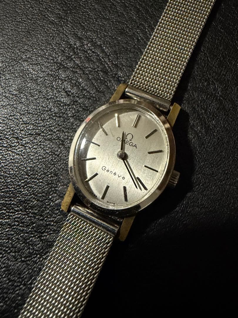 OH済み OMEGA Geneve 手巻き時計 シルバー オメガ ジュネーブ