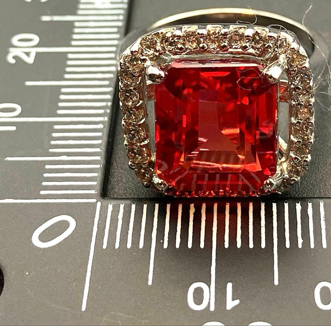 アーデルハイトスリランカ産 天然オレンジサファイア9.55cS925 指輪