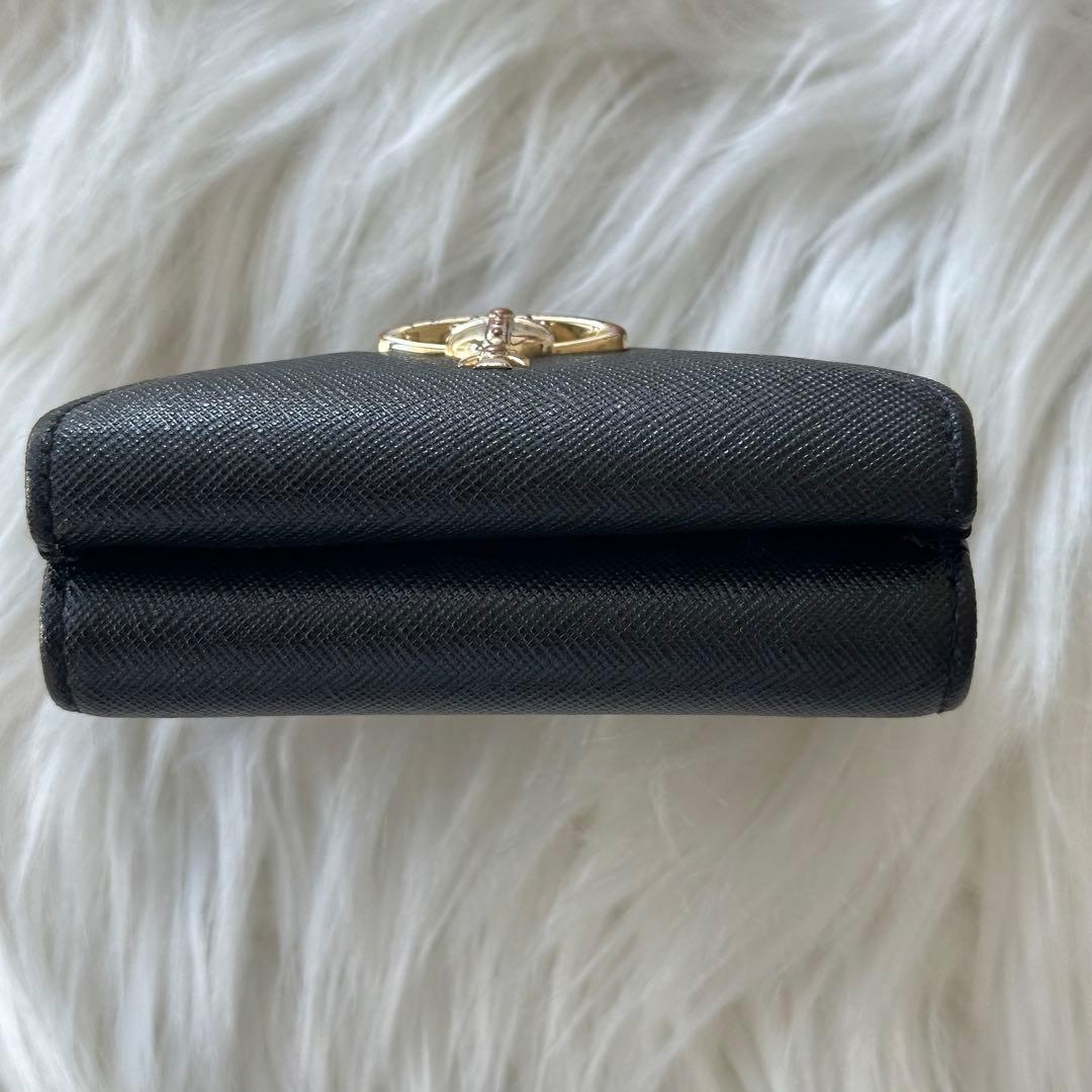 Vivienne Westwood 財布 ブラック 三つ折り レター型 レザー