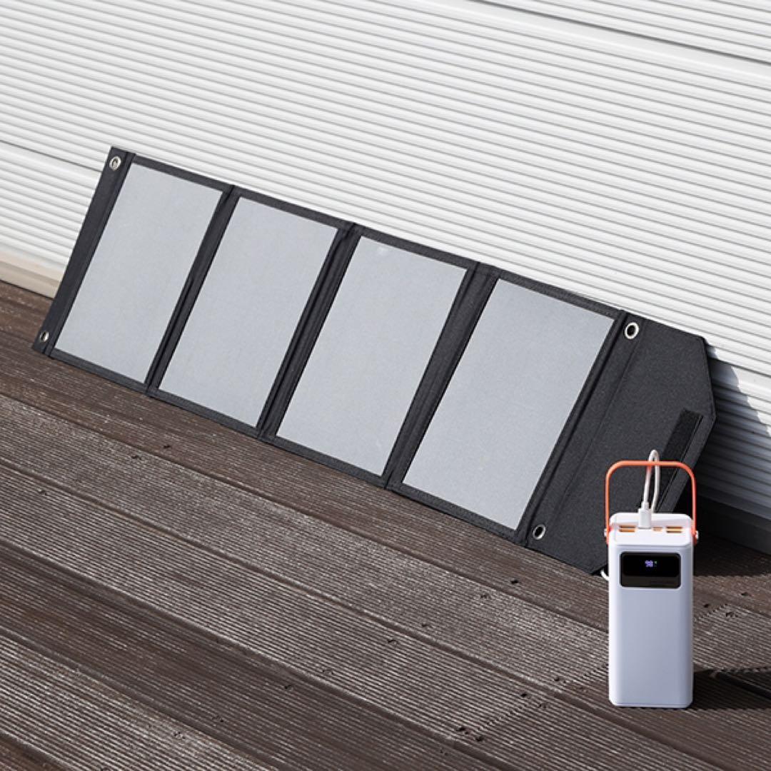 TOHO 大容量コンパクトバッテリー・折りたたみソーラーパネルセット