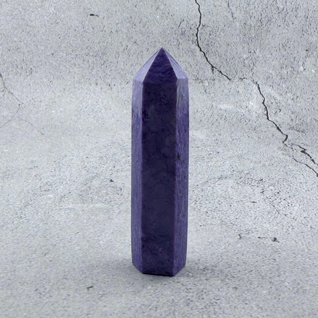 G-144チャロアイト ポイント 希少原石 高品質紫の模様が美しい 天然石