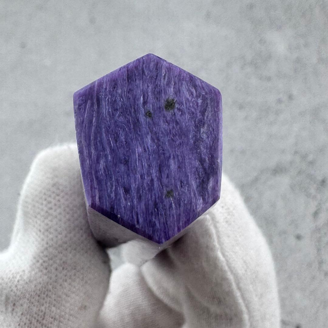 G-144チャロアイト ポイント 希少原石 高品質紫の模様が美しい 天然石