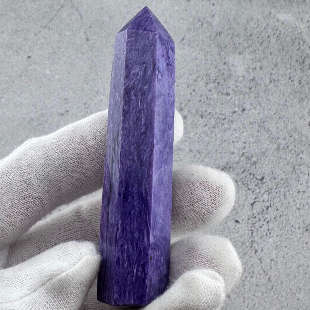 G-144チャロアイト ポイント 希少原石 高品質紫の模様が美しい 天然石