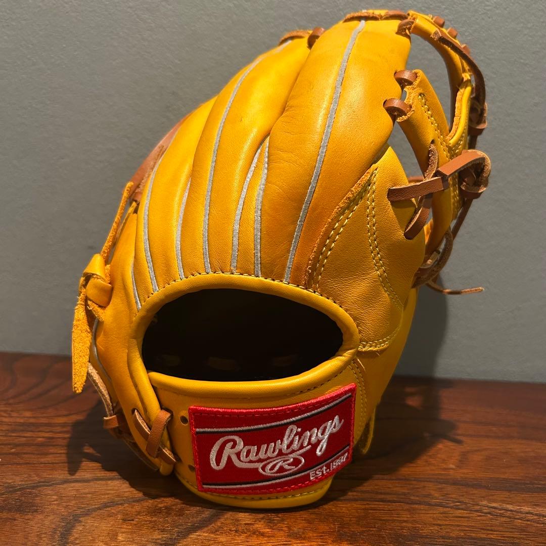 【匿名配送】Rawlings ローリングス 本革 ゴールドタン 軟式グローブ