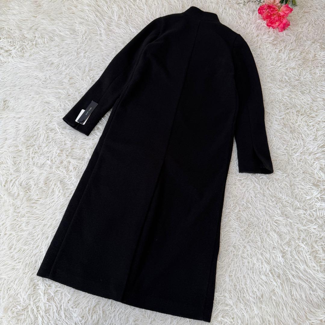 新品タグ付き✨定価2.9万　スコットクラブ　ウール混ロングコート　ブラック　9号