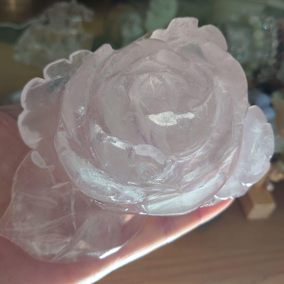 ローズクォーツ薔薇　玄関　リビング　寝室に　素敵な逸品