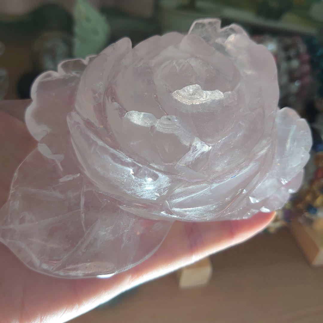 ローズクォーツ薔薇　玄関　リビング　寝室に　素敵な逸品