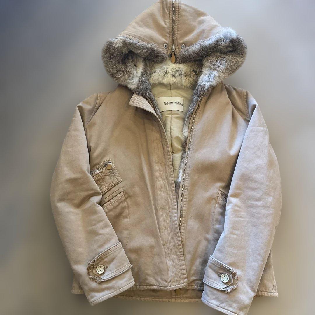 シェルビーノ　3way チンチラファージャケット　Lサイズ