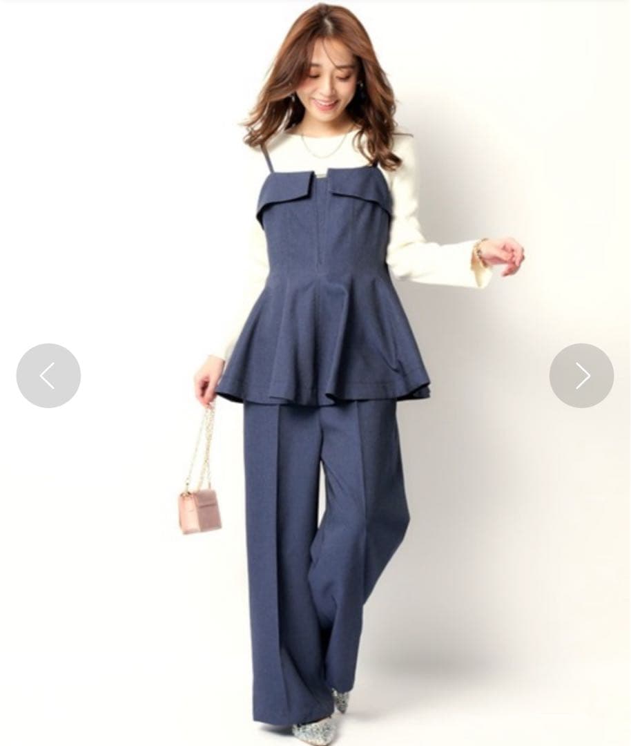 レイヤードサロペット　ジャスグリッティー　デニム風　Mサイズ　02サイズ