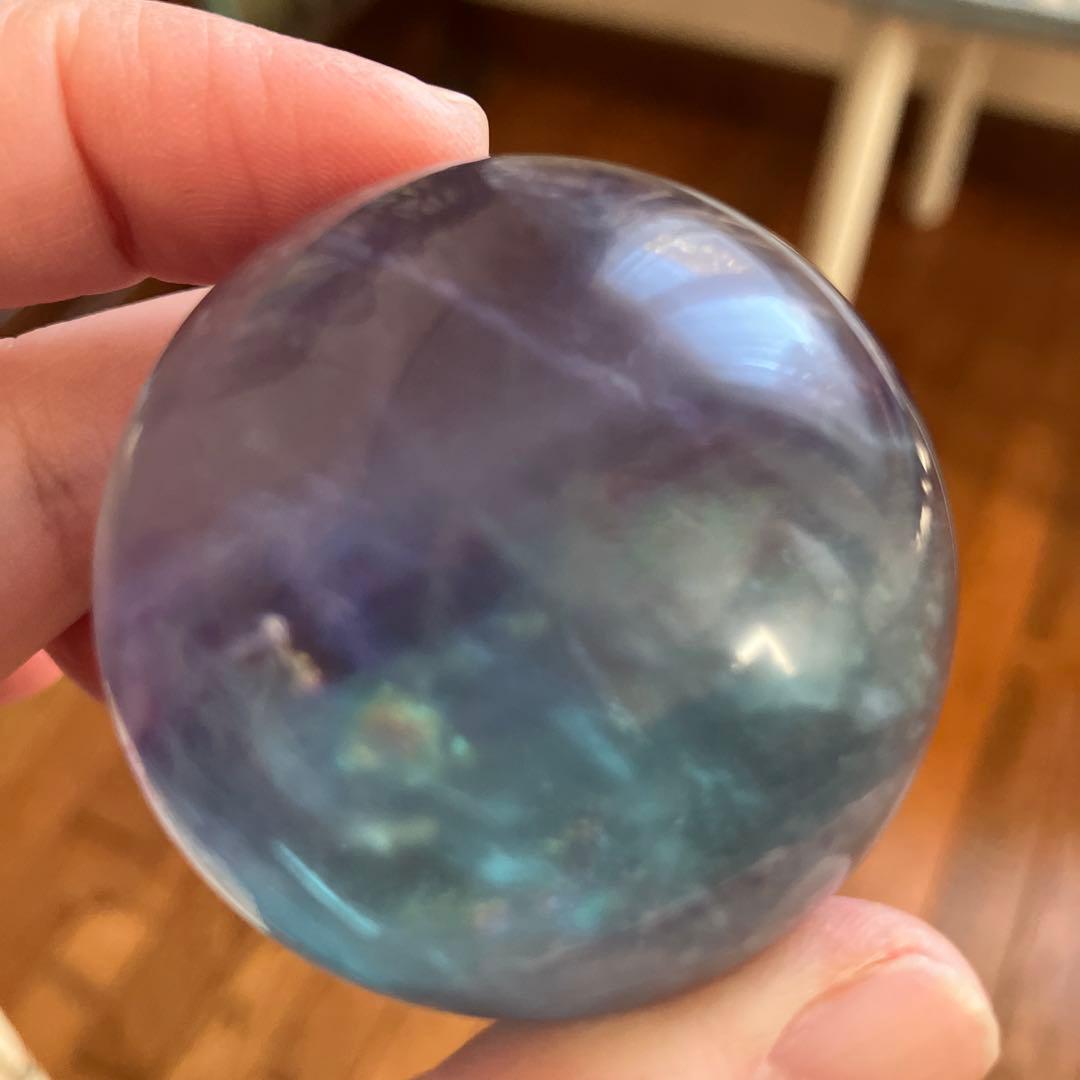 Dさま専用美！レインボー入り　トリプルカラーフローライト　スフィア　E11