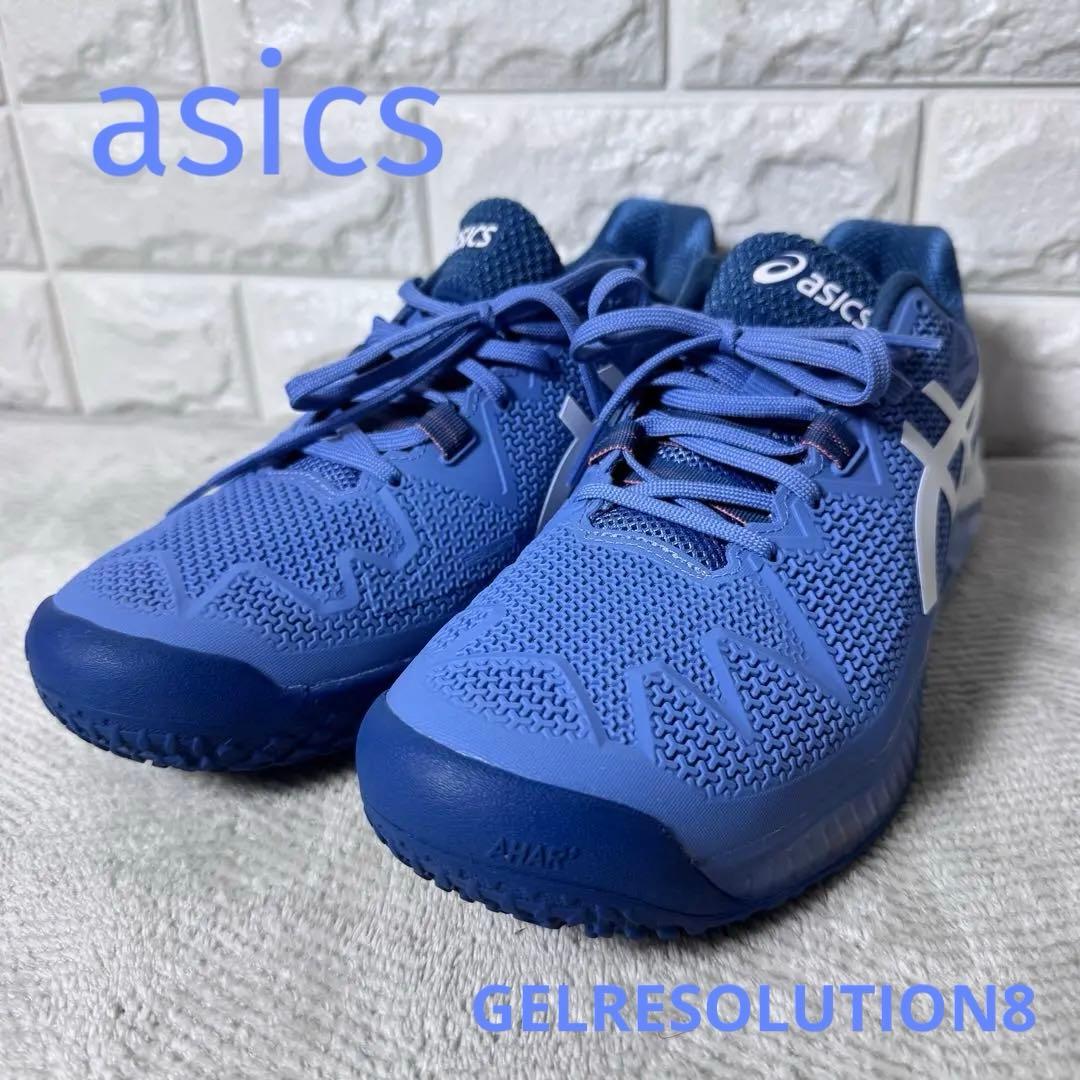 【美品】アシックス テニスシューズ ゲルレゾリューション8 WIDE 26.5