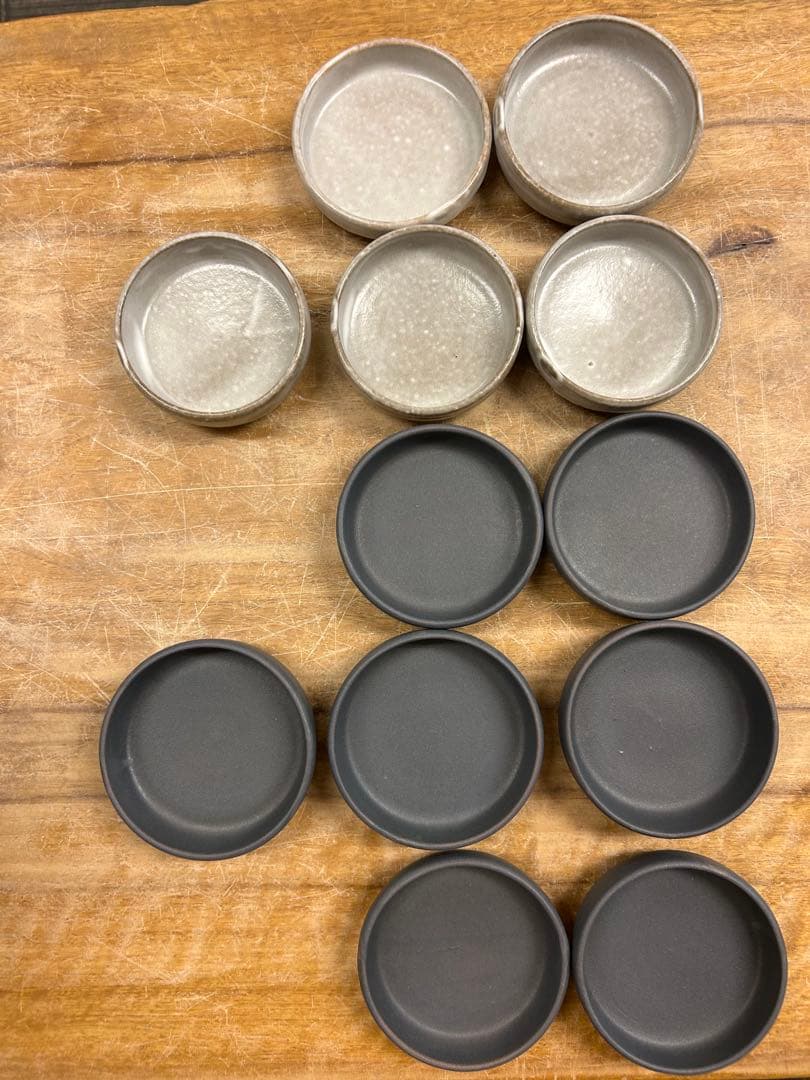 ひとし新品　陶器　陶芸作家　豆皿3枚　231