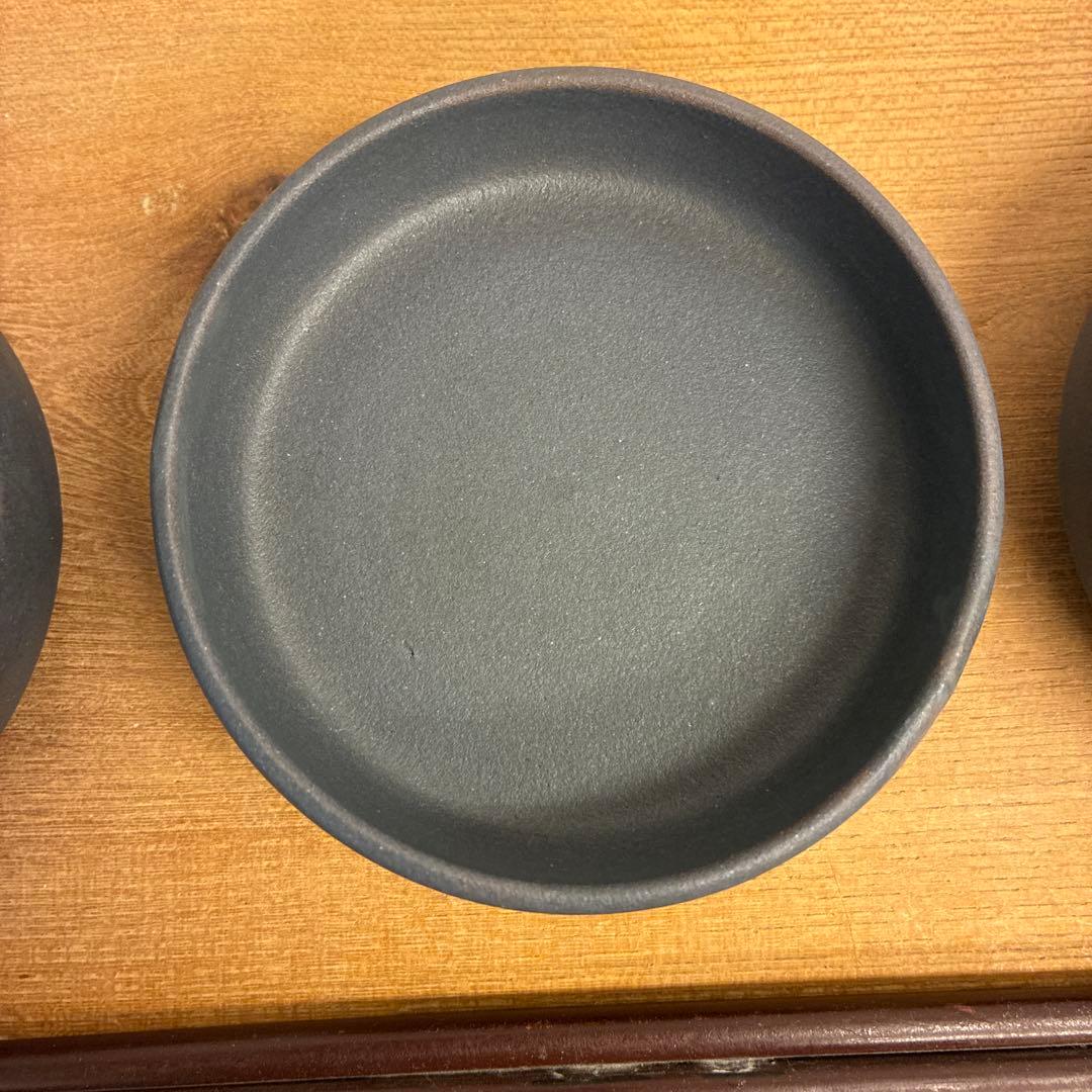 ひとし新品　陶器　陶芸作家　豆皿3枚　231