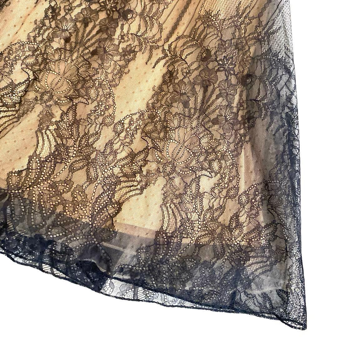 美品✨CELFORD セルフォード ブラックレース フレアスカート M