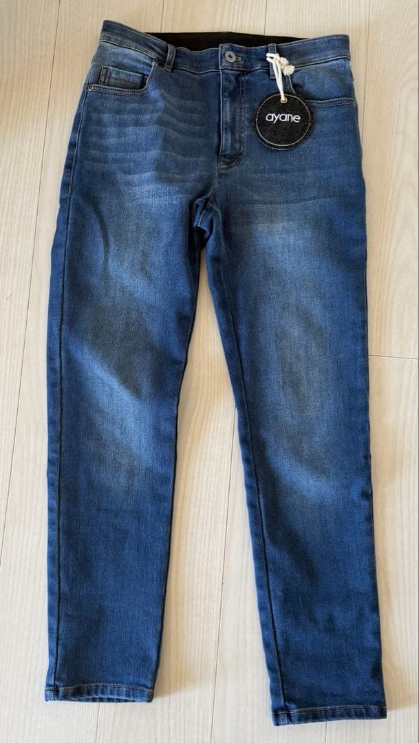 新品未使用　ayane 裏起毛スキニーデニムインディゴ　38サイズ