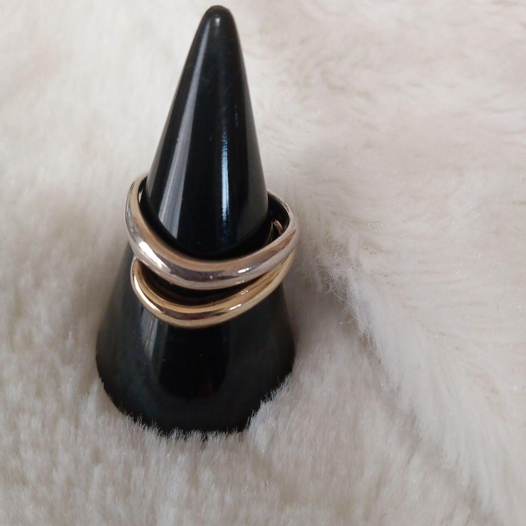 ぽ*ん様 「Ef et pe」K18＆SV925　デザインリング　9号　美品