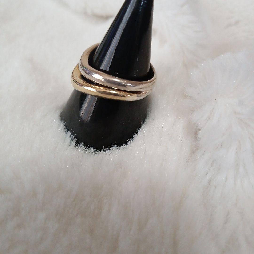 ぽ*ん様 「Ef et pe」K18＆SV925　デザインリング　9号　美品