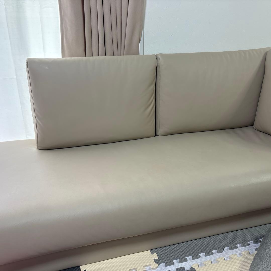 引取セール3万円　ベージュ コーナーソファ L字型 ニトリ　LD1Nシールド左肘