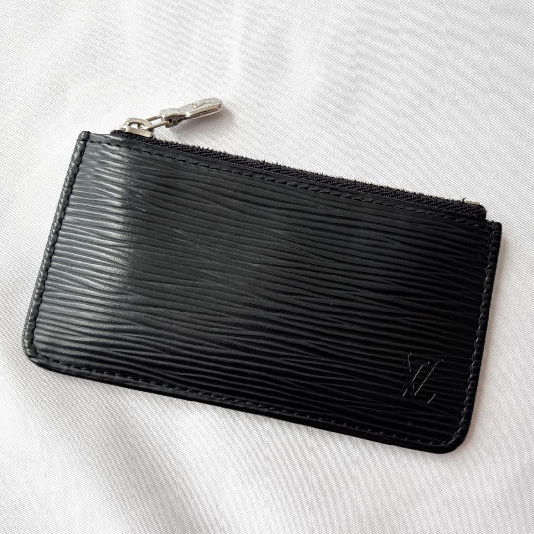 美品 ルイヴィトン ポシェット・クレ エピレザー ケース ブラック