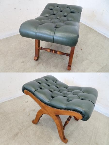 美品■スペイン最高峰■バロッサバレンティ■総本革■スツール■オットマン■ボタン留