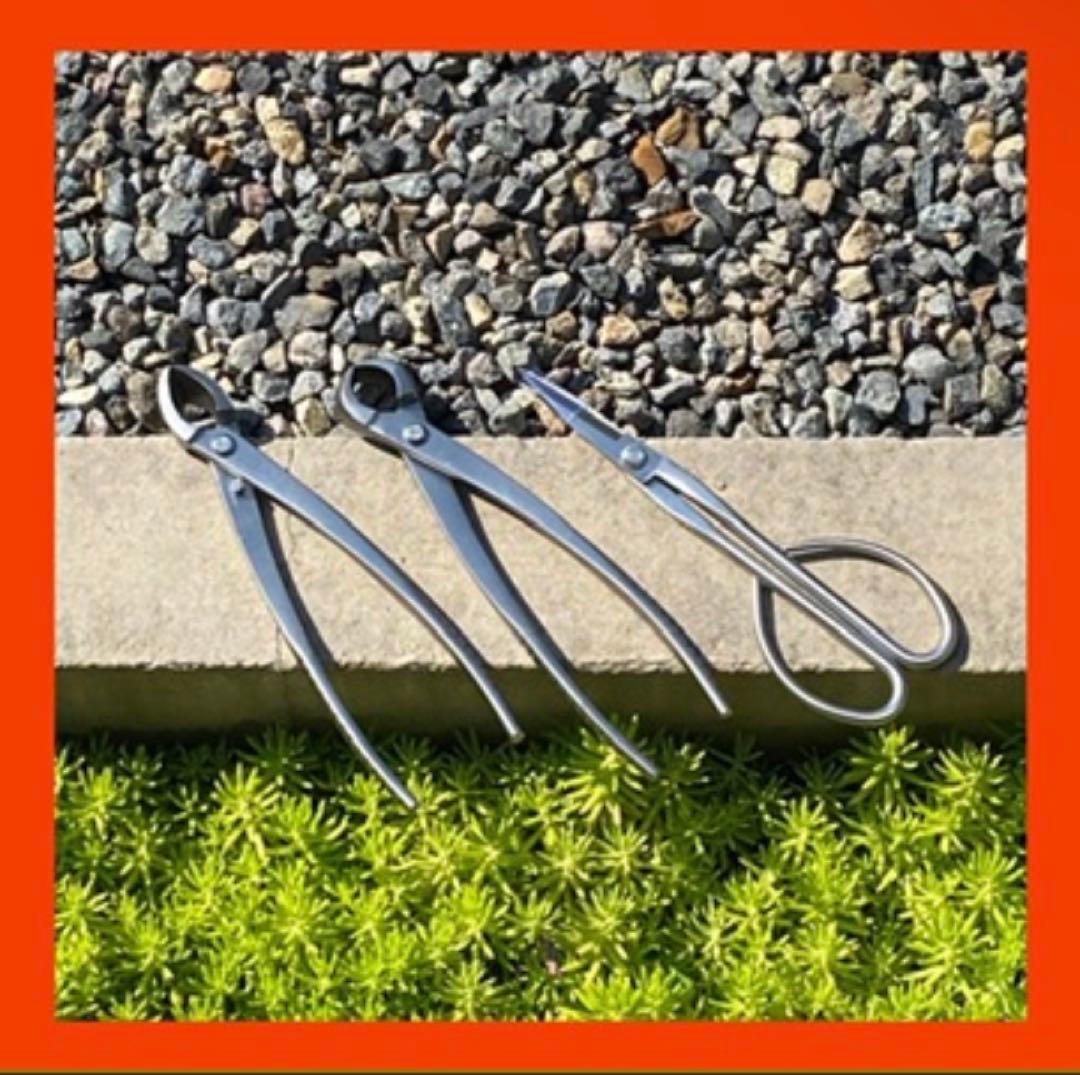 No.735 ステンレス製 盆栽鋏 3本セット 剪定 根切り 芽切り 園芸用品