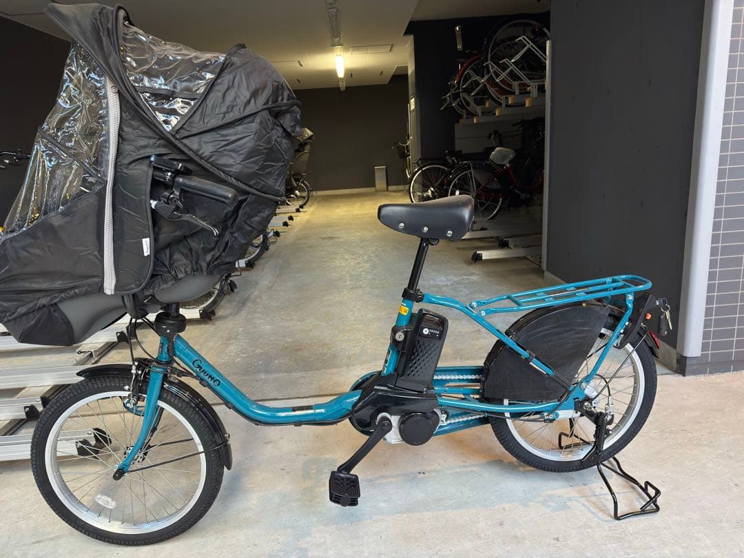電動自転車　チャイルドシート付き　ほぼ新品