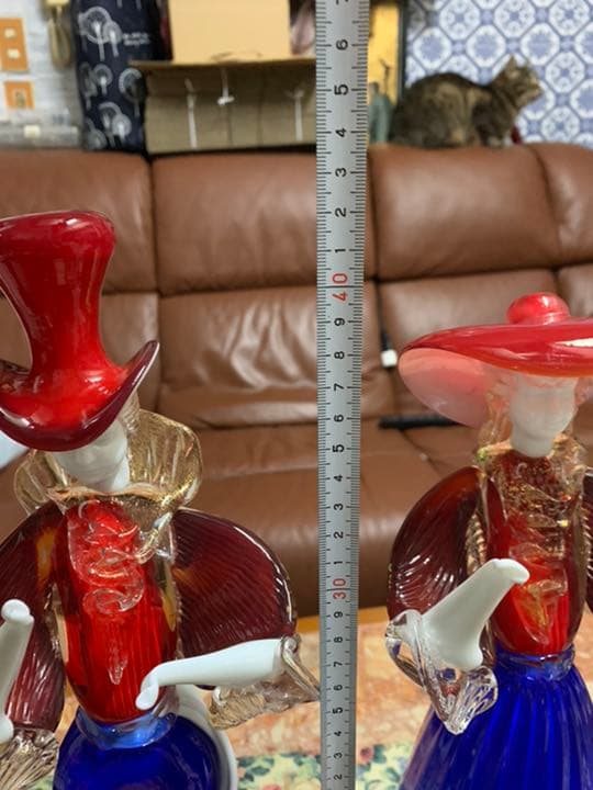 置物 Murano glass, Venetian glass 42cm & 32