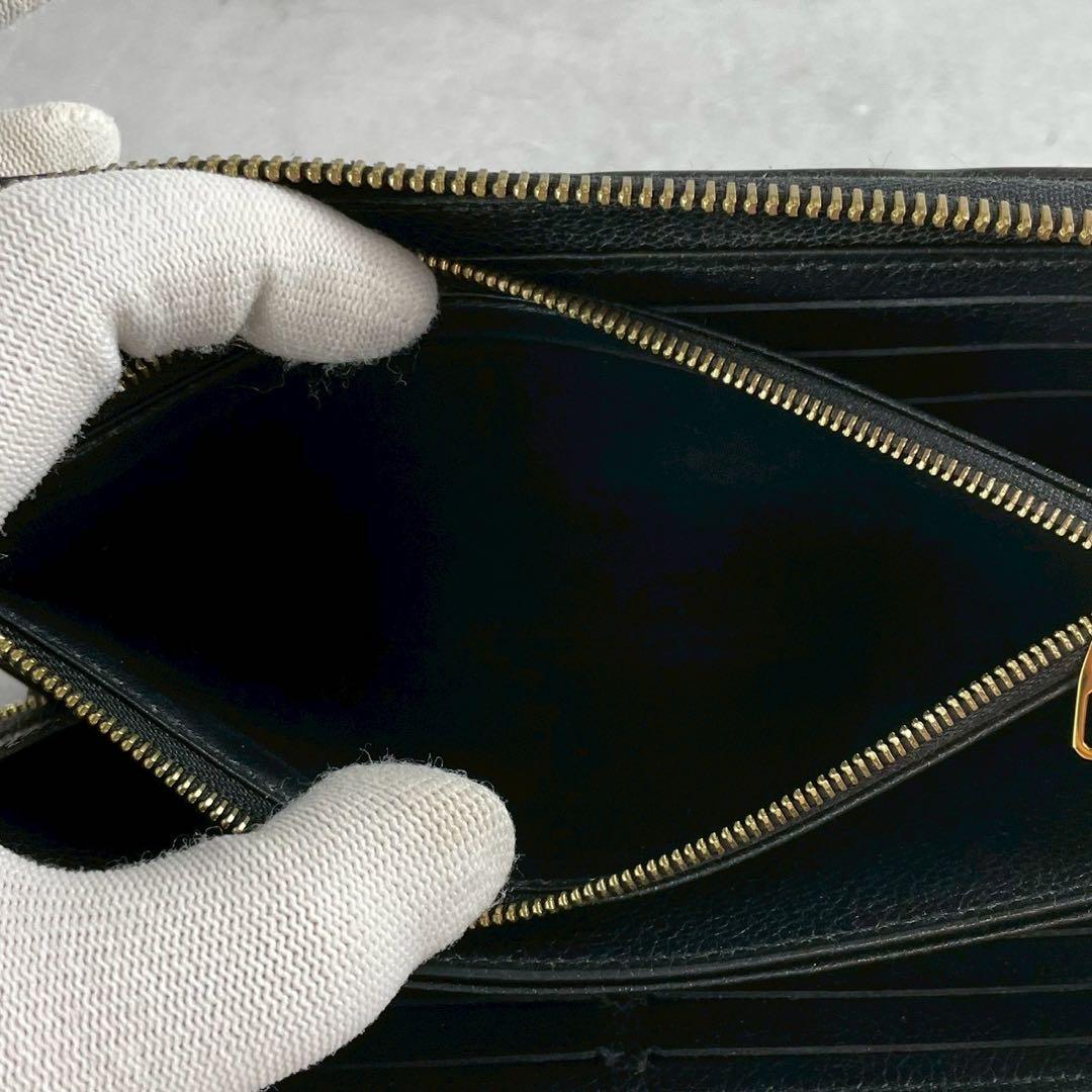 【極美品】ルイヴィトン 長財布 アンプラント クレマンス ブラック