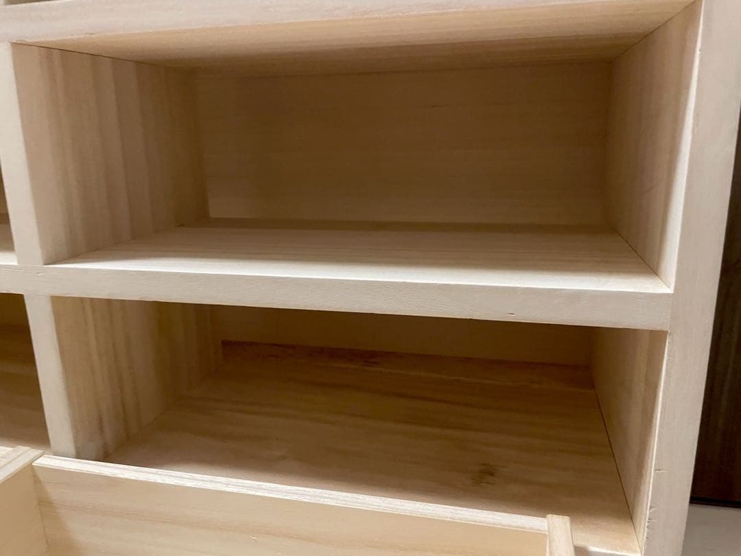 大川家具　オオカワカグ 北欧 3段 幅110 木製 収納ボックス　チェスト